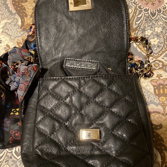 Mini Vegan Quilted Leather bag by Aldo with twilly and gold hardware. - Picture 6 of 6